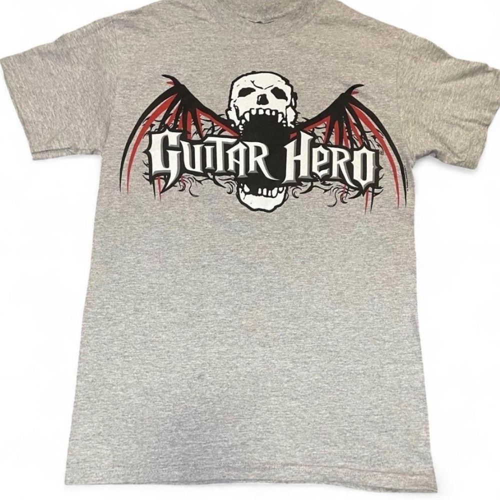 Vintage 2008 Activision Guitar Hero Big Mouth Skull Graphic Promo T-Shirt